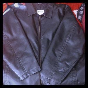 Black leather jacket